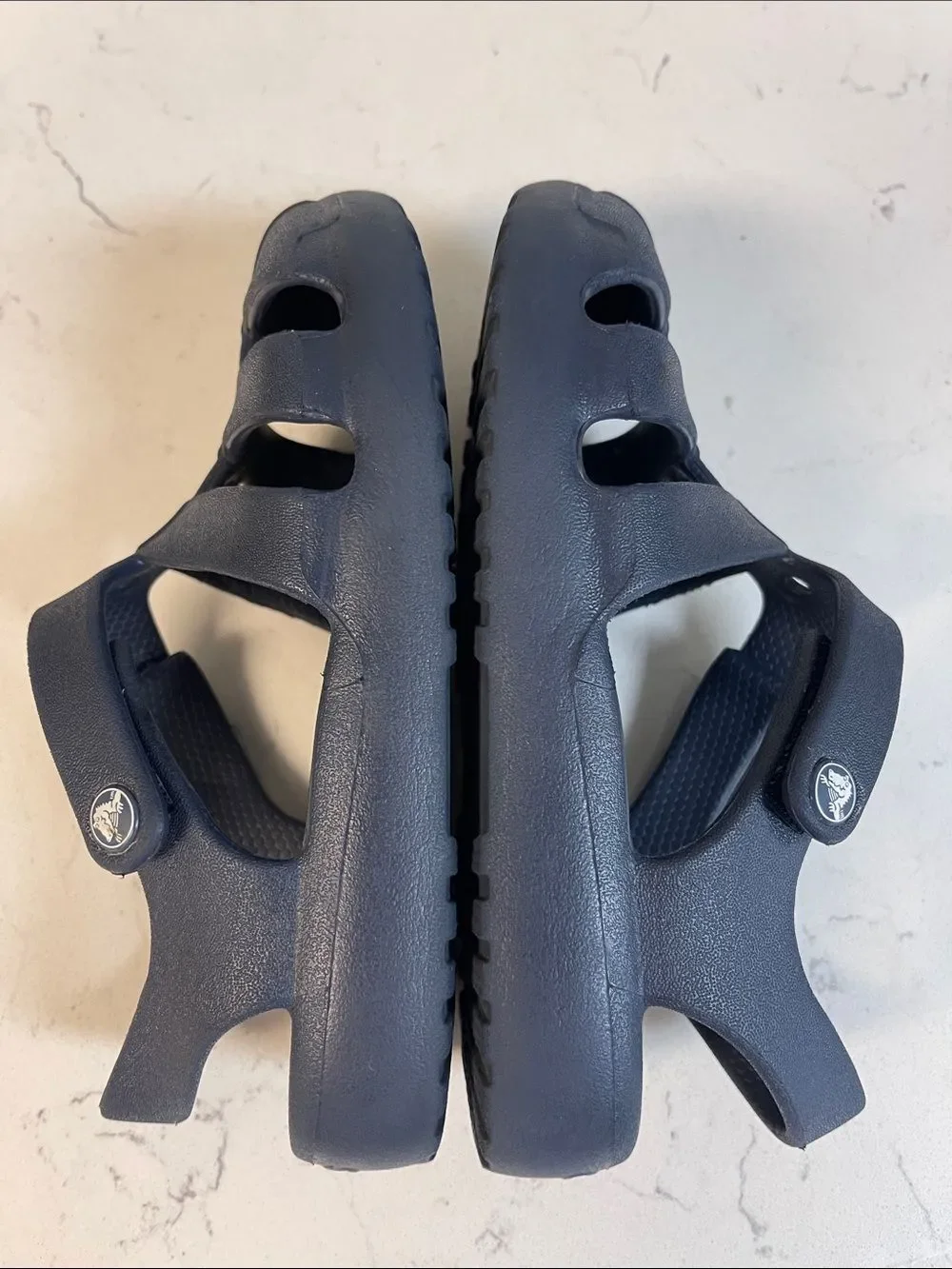 Crocs Kids' Classic Fisherman Sandal Navy Blue Size 13 Style Number 210625
